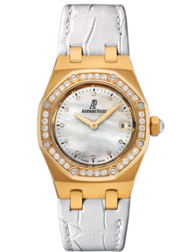 Audemars Piguet - 67601BA.ZZ.D012CR.03 Royal Oak 67601 Quartz Yellow Gold / MOP / Strap