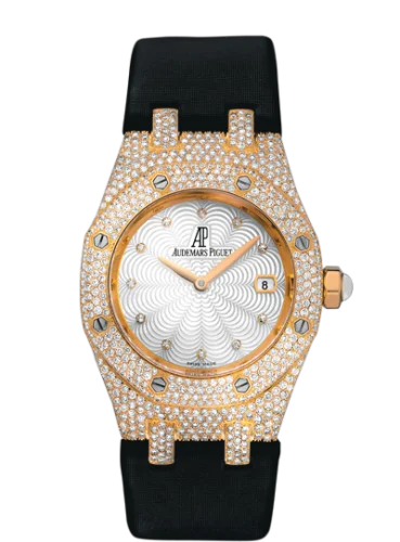 Audemars Piguet - 67605OR.ZZ.D009SU.01 Royal Oak 67605 Pink Gold / Diamond / MOP / Strap