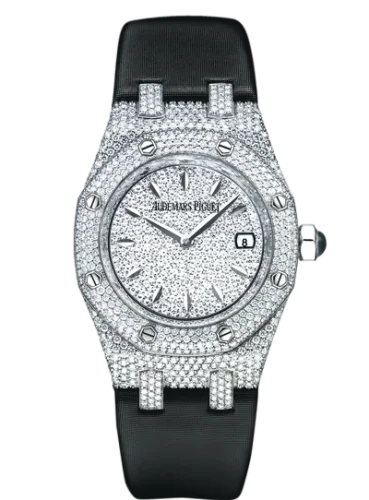 Audemars Piguet - 67625BC.ZZ.D004SU.01 Royal Oak Quartz 67625 White Gold / Diamond / Diamond / Strap