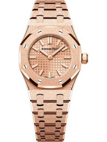 Audemars Piguet Audemars Piguet - 67630OR.GG.1312OR.01 Royal Oak Mini Quartz Frosted Pink Gold / Silver
