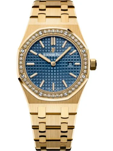 Audemars Piguet - 67651BA.ZZ.1261BA.02 Royal Oak 67651 Quartz Yellow Gold / Blue