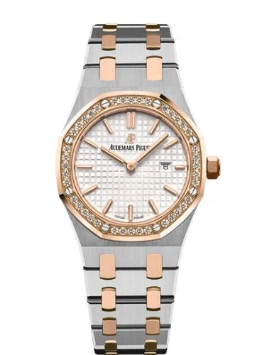 Audemars Piguet - 67651SR.ZZ.1261SR.01 Royal Oak 67651 Quartz Stainless Steel / Pink Gold / Diamond / Silver / Bracelet