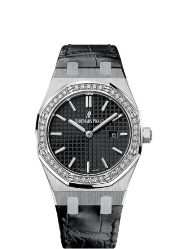 Audemars Piguet - 67651ST.ZZ.D002CR.01 Royal Oak 67651 Quartz Stainless Steel / Black / Strap