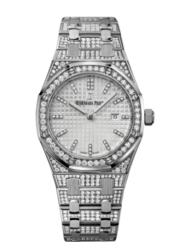 Audemars Piguet - 67652BC.ZZ.1262BC.01 Royal Oak 33 Quartz White Gold / Diamond / Silver / Bracelet