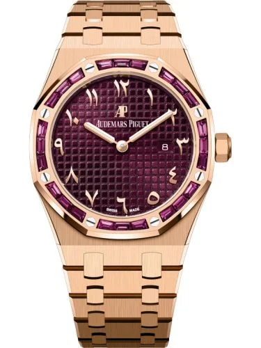 Audemars Piguet - 67656OR.GR.1261OR.01 Royal Oak 67656 Quartz Pink Gold - Garnets / Purple - Eastern Arabic