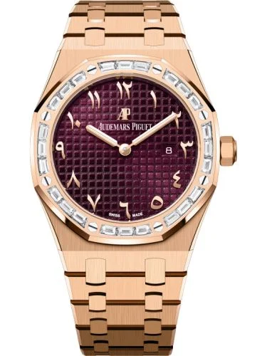Audemars Piguet - 67656OR.ZZ.1261OR.01 Royal Oak 67656 Quartz Pink Gold - Baguette / Purple - Eastern Arabic