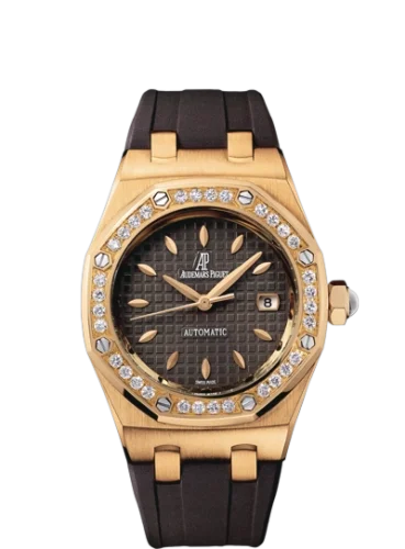 Audemars Piguet Audemars Piguet - 77321OR.ZZ.D080CA.01 Royal Oak Selfwinding 77321 Pink Gold / Diamond / Brown / Rubber