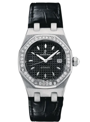Audemars Piguet Audemars Piguet - 77321ST.ZZ.D002CR.01 Royal Oak Selfwinding 77321 Stainless Steel / Diamond / Black / Alligator