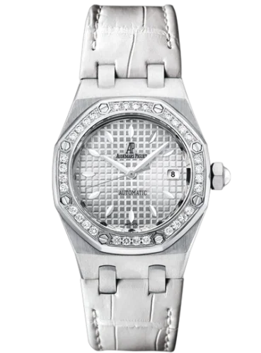 Audemars Piguet Audemars Piguet - 77321ST.ZZ.D012CR.01 Royal Oak Selfwinding 77321 Stainless Steel / Diamond / Silver / Alligator