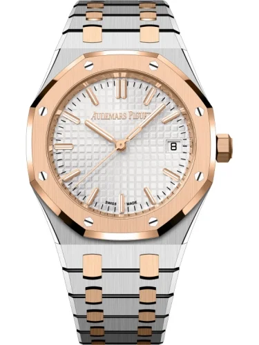 Audemars Piguet Audemars Piguet - 77450SR.OO.1361SR.01 Royal Oak Selfwinding 34 Stainless Steel - Pink Gold / Silver / Bracelet / 50th Anniversary