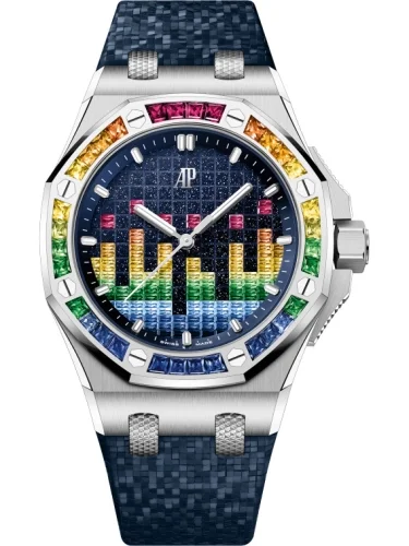 Audemars Piguet Audemars Piguet - 77601BC.YY.D343CA.01 Royal Oak Offshore Selfwinding Music Edition White Gold - Rainbow / Aventurine