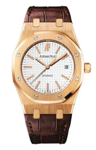 Audemars Piguet - 15300OR.OO.D088CR.02 Royal Oak 15300 Pink Gold / Silver / Strap