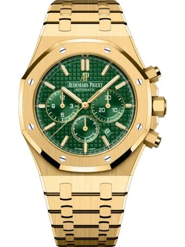 Audemars Piguet - 26331BA.OO.1220BA.02 Royal Oak Chronograph 41 Yellow Gold / Green / Bracelet