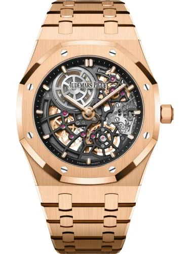 Audemars Piguet - 16204OR.OO.1240OR.03 Royal Oak Extra-Thin Openworked Pink Gold