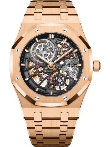 Audemars Piguet Audemars Piguet - 16204OR.OO.1240OR.03 Royal Oak Extra-Thin Openworked Pink Gold