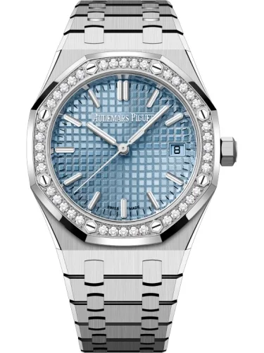 Audemars Piguet Audemars Piguet - 77451ST.ZZ.1361ST.03 Royal Oak Selfwinding 34 Stainless Steel - Diamond / Ice Blue