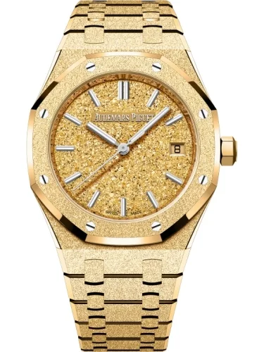 Audemars Piguet Audemars Piguet - 77450BA.GG.1361BA.01 Royal Oak Selfwinding 34 Frosted Yellow Gold / Crystal Sand