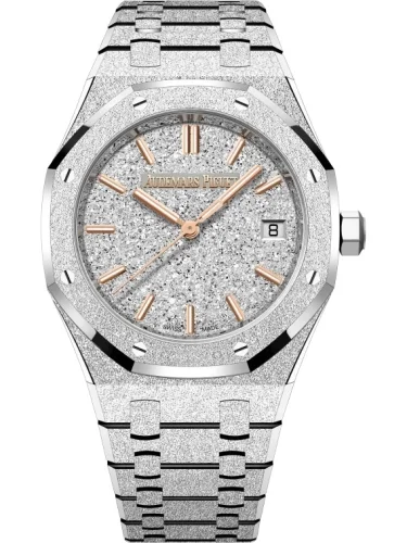 Audemars Piguet Audemars Piguet - 77450BC.GG.1361BC.01 Royal Oak Selfwinding 34 Frosted White Gold / Crystal Sand