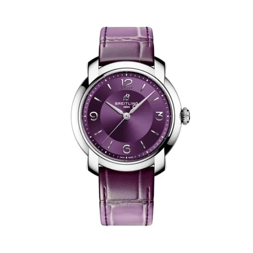 Breitling - A10310121Q1P1 Lady Premier 36 Automatic Stainless Steel / Aubergine