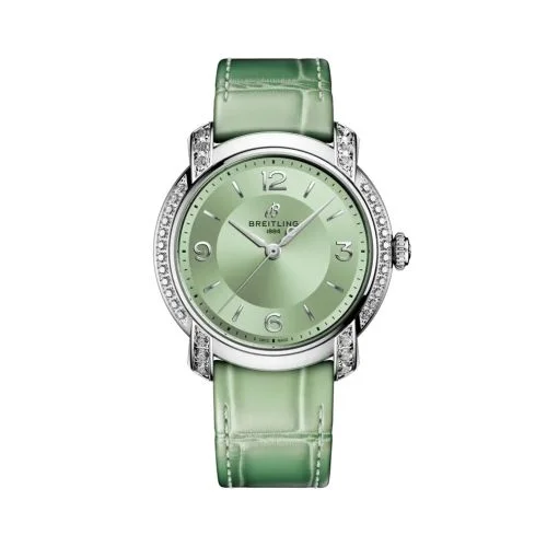 Breitling - A10310671L1P1 Lady Premier 36 Automatic Stainless Steel - Diamond / Sage
