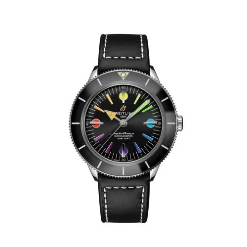 Breitling - A103701A1B1X1 Superocean Heritage '57 Stainless Steel / Rainbow Boutique Limited Edition / Calf / Pin