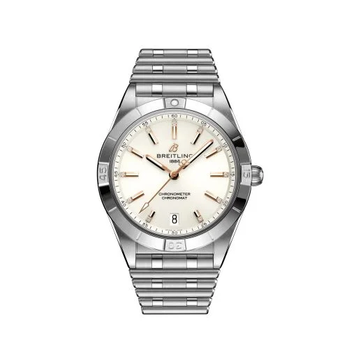 Breitling - A10380101A2A1 Chronomat Automatic 36 Stainless Steel / White - Diamond / Rouleaux