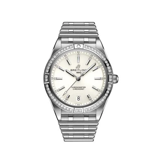 Breitling - A10380591A1A1 Chronomat Automatic 36 Stainless Steel - Diamond / White / Rouleaux