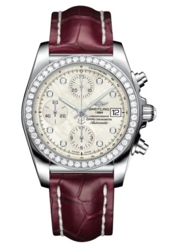 Breitling - A1331053/A776/720P Chronomat 38 SleekT Stainless Steel / Diamond / MOP / Alligator