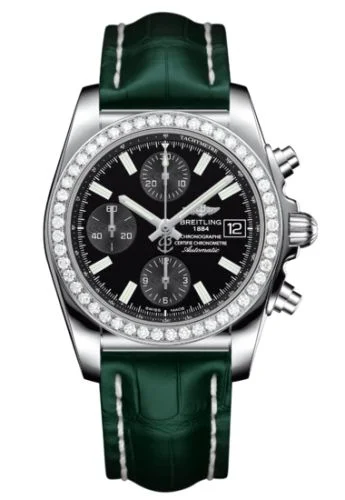 Breitling - A1331053/BD92/772P Chronomat 38 SleekT Stainless Steel / Diamond / Black / Alligator