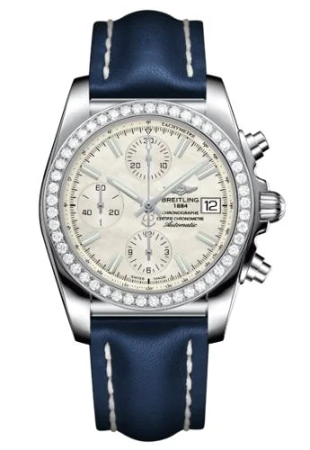 Breitling - A1331053A774115X Chronomat 38 SleekT Stainless Steel / Diamond / MOP / Calf