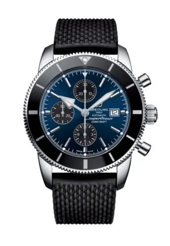 Breitling - A13312121C1S1 Superocean Heritage II 46 Chronograph Stainless Steel / Black / Blue /  Rubber / Folding