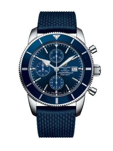Breitling -  A1331216/C963/760P/A20BA.1 Superocean Heritage II 46 Chronograph Stainless Steel / Blue / Blue /  Croco / Pin