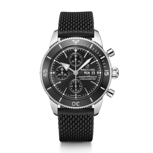 Breitling - A13313121B1S1 Superocean Heritage II Chronograph 44 Stainless Steel / Black / Rubber / Folding
