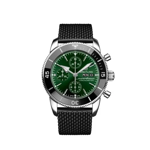 Breitling - A13313121L1S1 Superocean Heritage II Chronograph 44 Stainless Steel / Green / Rubber