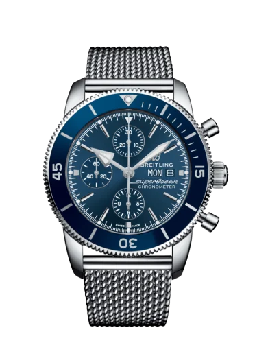 Breitling - A13313161C1A1 Superocean Heritage II Chronograph 44 Stainless Steel / Blue / Milanese