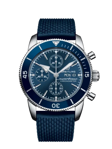 Breitling - A13313161C1S1 Superocean Heritage II Chronograph 44 Stainless Steel / Blue / Rubber / Folding