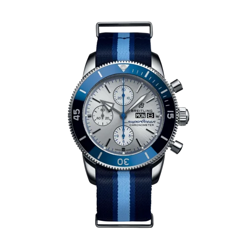 Breitling - A133131A1G1W1 Superocean Heritage II Chronograph 44 Stainless Steel / Silver / NATO / Ocean Conservancy