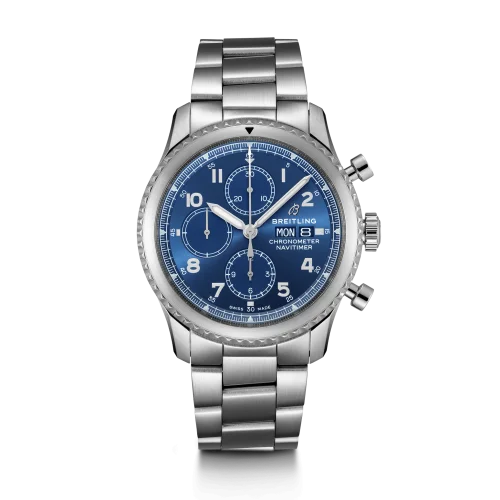 Breitling - A13314101C1A1 Navitimer 8 Chronograph 43 Stainless Steel / Blue / Bracelet