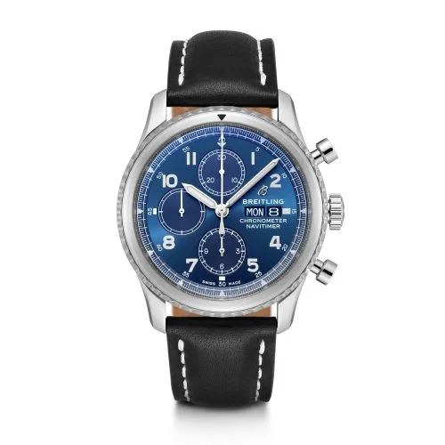 Breitling - A13314101C1X1 Navitimer 8 Chronograph 43 Stainless Steel / Blue / Black Calf