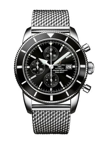Breitling - A1332024.B908.441X Superocean Heritage 46 Chronograph Stainless Steel / Black / Black / Calf
