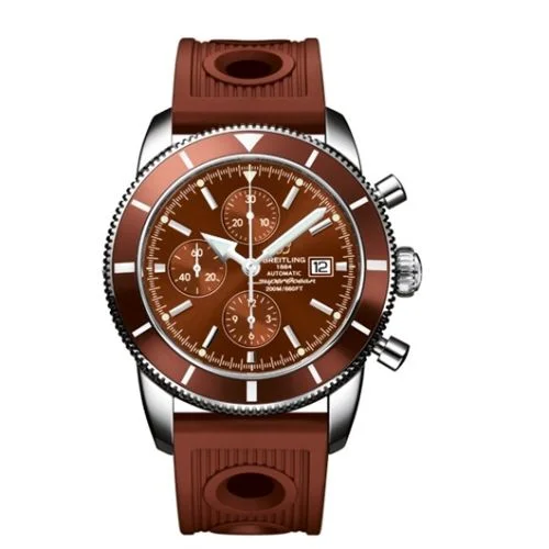 Breitling - A1332033.G698.201S Superocean Heritage 46 Chronograph Stainless Steel / Bronze / Stratus Silver / Rubber