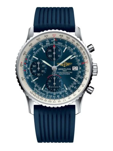 Breitling - A1332412.C942.273S Navitimer Heritage Stainless Steel / Aurora Blue / Rubber