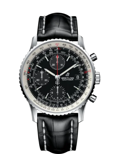 Breitling - A13324121B1P2 Navitimer 1 Chronograph 41 Stainless Steel / Black / Black Croco / Folding