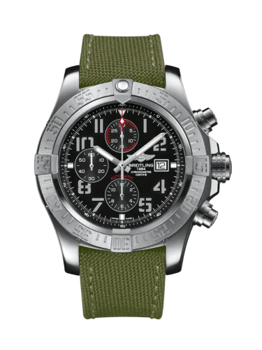 Breitling - A1337111/BC28/105W/A20BA.1 Super Avenger II Stainless Steel / Volcano Black / Military / Pin