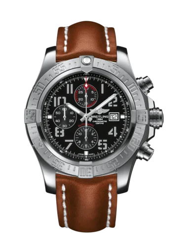 Breitling - A1337111/BC28/440X/A20D.1 Super Avenger II Stainless Steel / Volcano Black / Calf / Folding