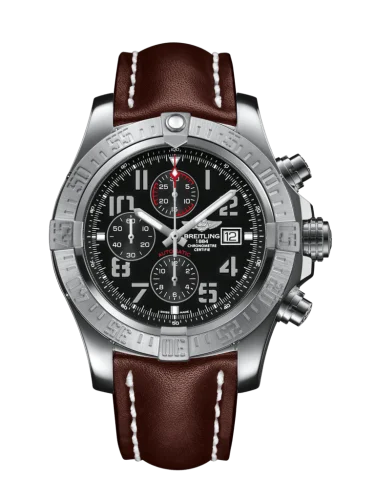 Breitling - A1337111/BC28/443X/A20BA.1 Super Avenger II Stainless Steel / Volcano Black / Calf / Pin