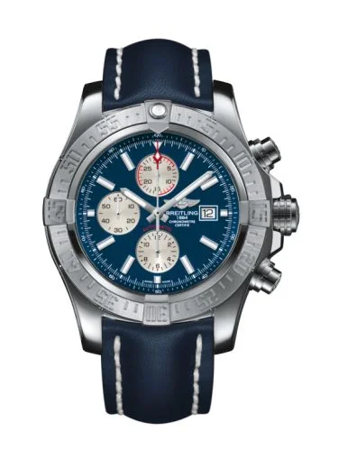 Breitling - A1337111/C871/101X/A20BA.1 Super Avenger II Stainless Steel / Mariner Blue / Calf / Pin