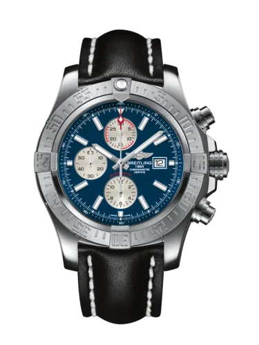 Breitling - A1337111/C871/441X/A20BA.1 Super Avenger II Stainless Steel / Mariner Blue / Calf / Pin
