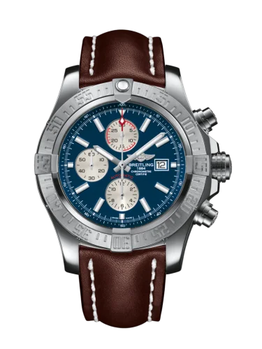Breitling - A1337111/C871/443X/A20BA.1 Super Avenger II Stainless Steel / Mariner Blue / Calf / Pin