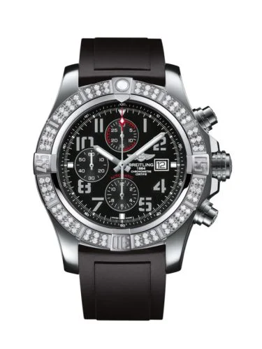 Breitling - A1337153/BC28/135S Super Avenger II Stainless Steel / Diamond / Volcano Black / Rubber / Pin